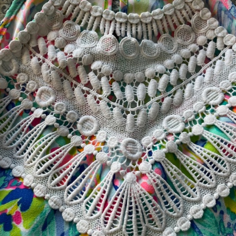 Lilly Pulitzer Pearl Soft Shift Halter Dress Sz M Preppy Summer Quiet Luxury - Picture 6 of 11